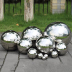 Stainless Steel Mirror Ball Garden Decor | Rust-Resistant | High Shine Outdoor Ornament | Mirrorball