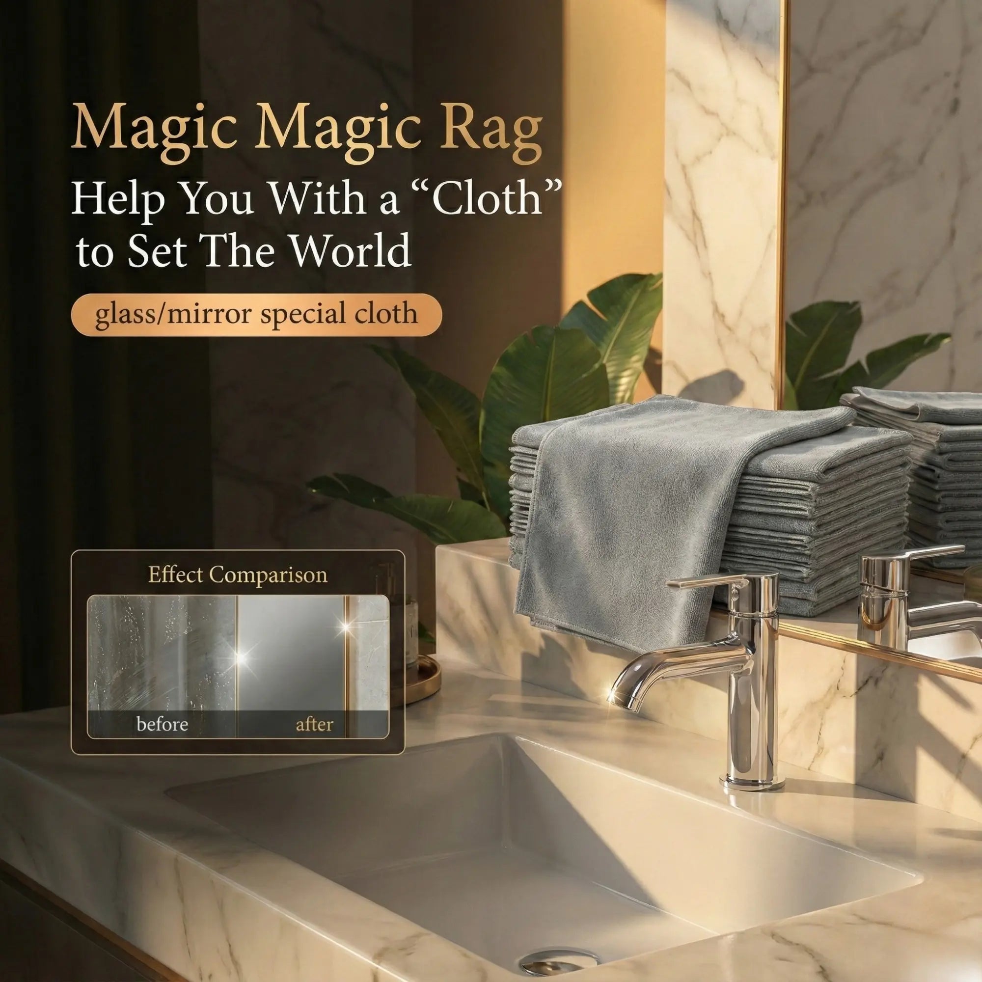 Microfiber Glass Cleaning Cloths | No Streaks | Lint-Free and Reusable | ClearWipe