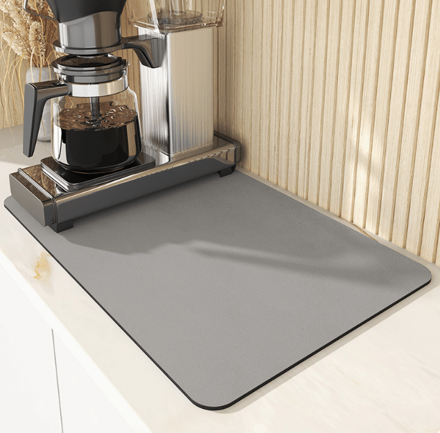 Drip Mat | Diatomite Kitchen Mat Fast-Drying | Maintains Dry Countertop | DishDryer