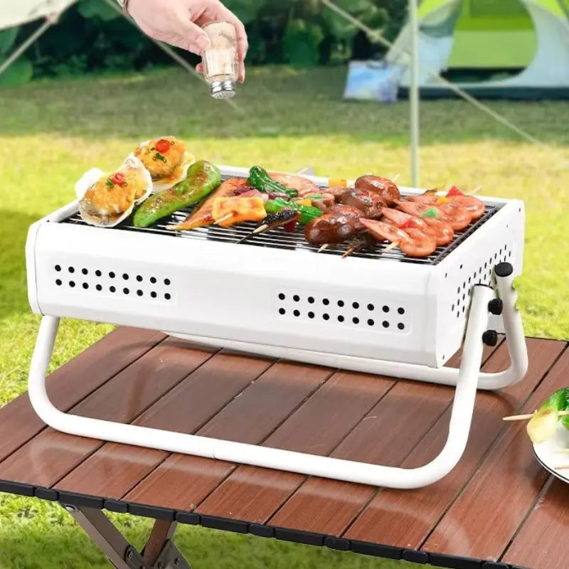 Charcoal Grill | Compact | Foldable Handles | GrillGo