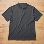 StratoFlex™ – Slim-Fit Performance Tee with Notched Stand Collar