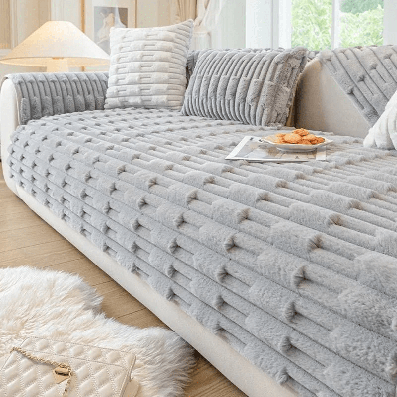 LumiNest™ Velvet Quilted Sofa Cover — Turn Your Couch Into a Warm, Plush Haven That Never Slips or Shivers