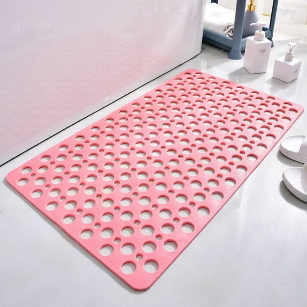 Non-slip Shower Mat PVC with TPE | Suction Cups | Drainage Holes for Water | Gripflow