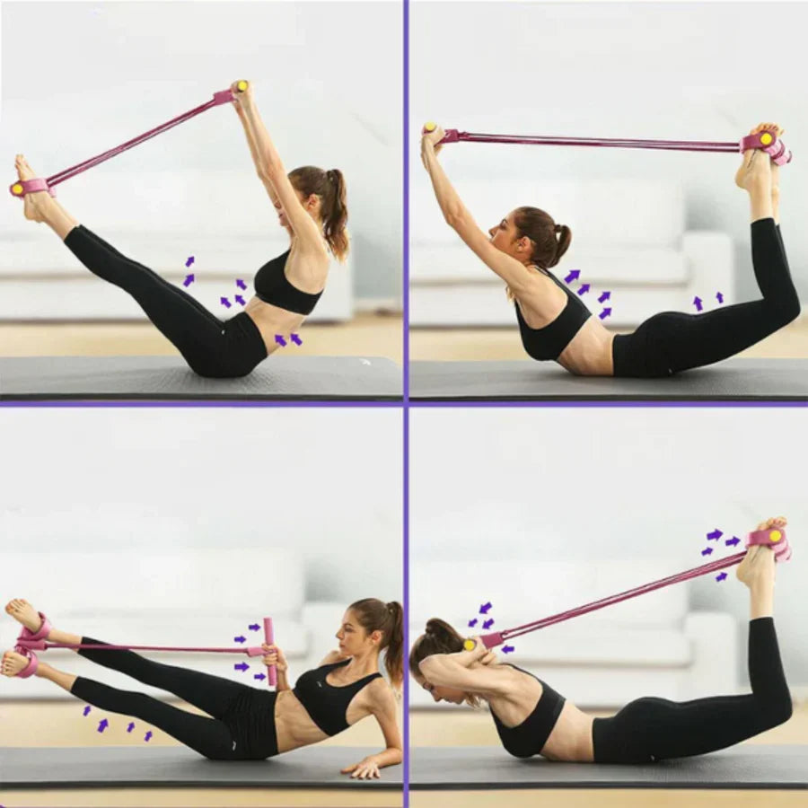 Home Training | Resistance Band Foot Pedal | Latex Full Body Trainer | CoreBand