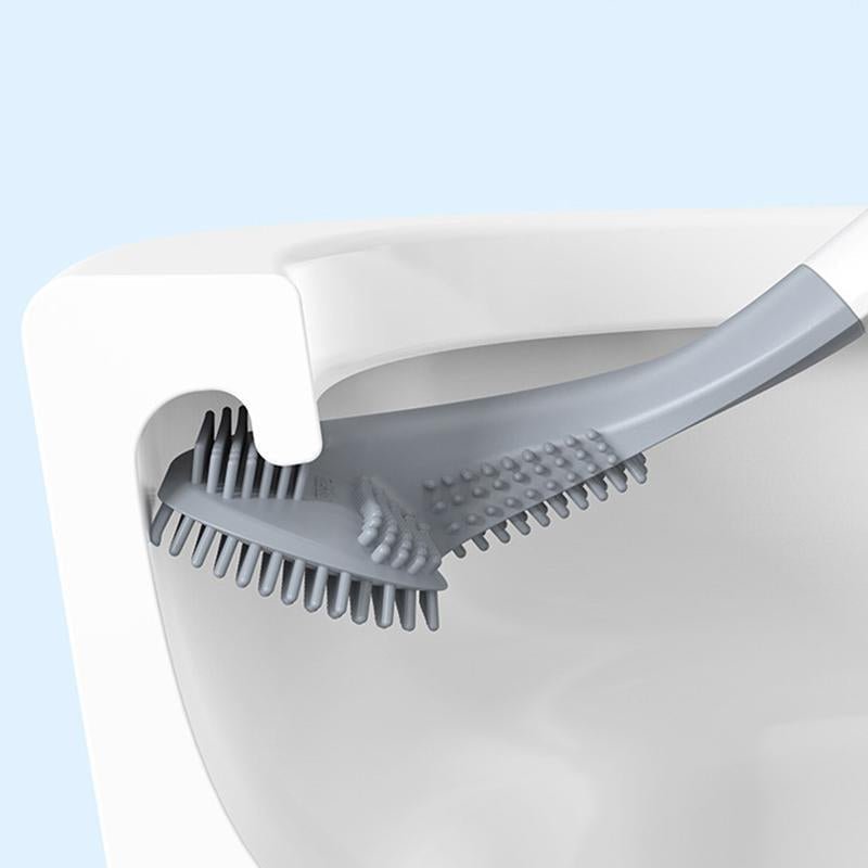 Toilet Brush | Triangle-Shaped Head | Scratchless TPR Scrubbing | Silly