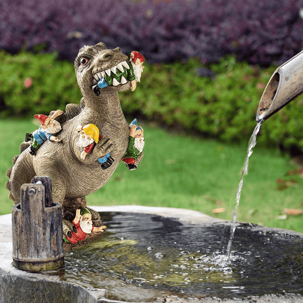 Garden Decor | Resin Dinosaur Figurine | Weather-Resistant | RexTerra