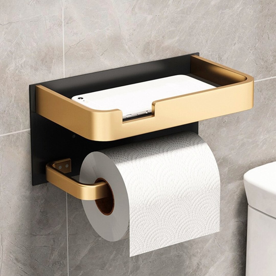 Toilet Paper Holder | Wall-Mounted | Metal Bracket | BathLine