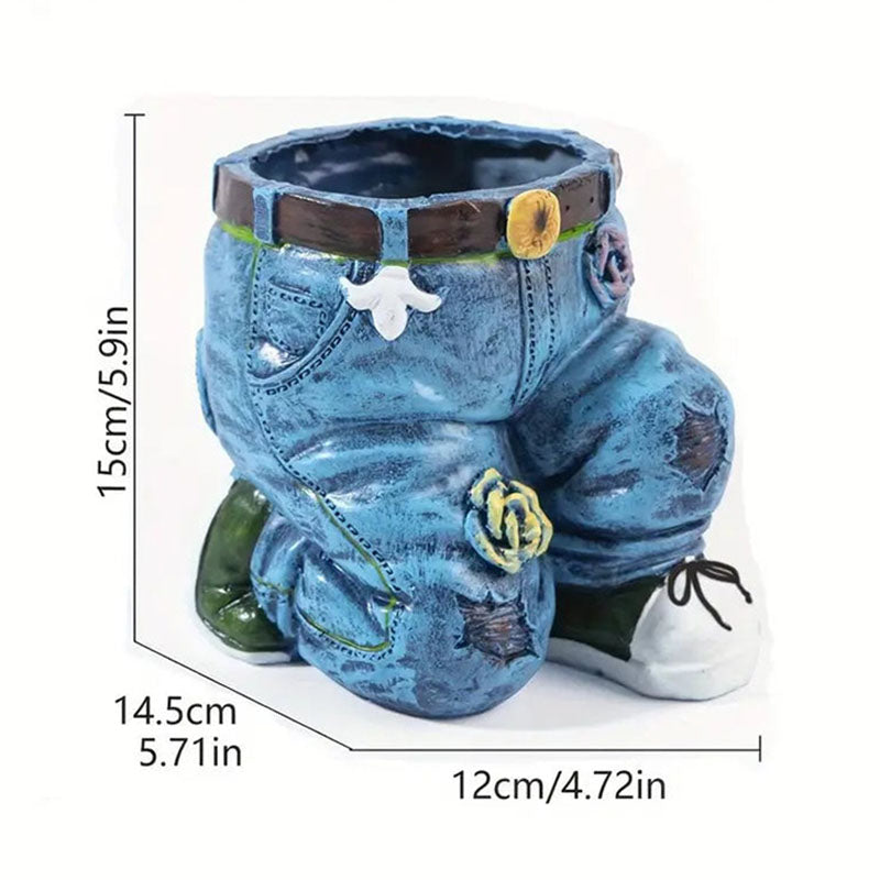 Creative Flower Pot | Denim Style | Weather-Resistant | Potpants