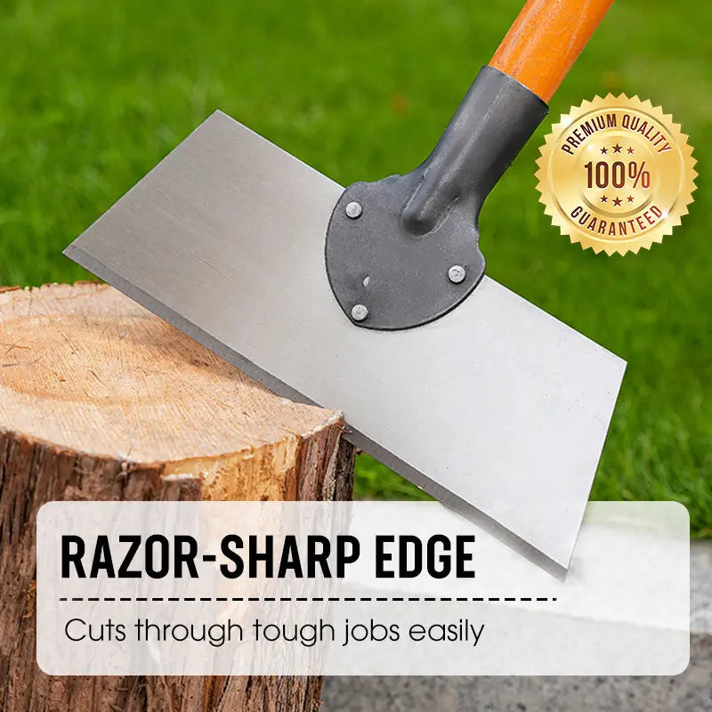 Garden Hoe | Broad Steel Blade | Push and Pull | WeedScrape