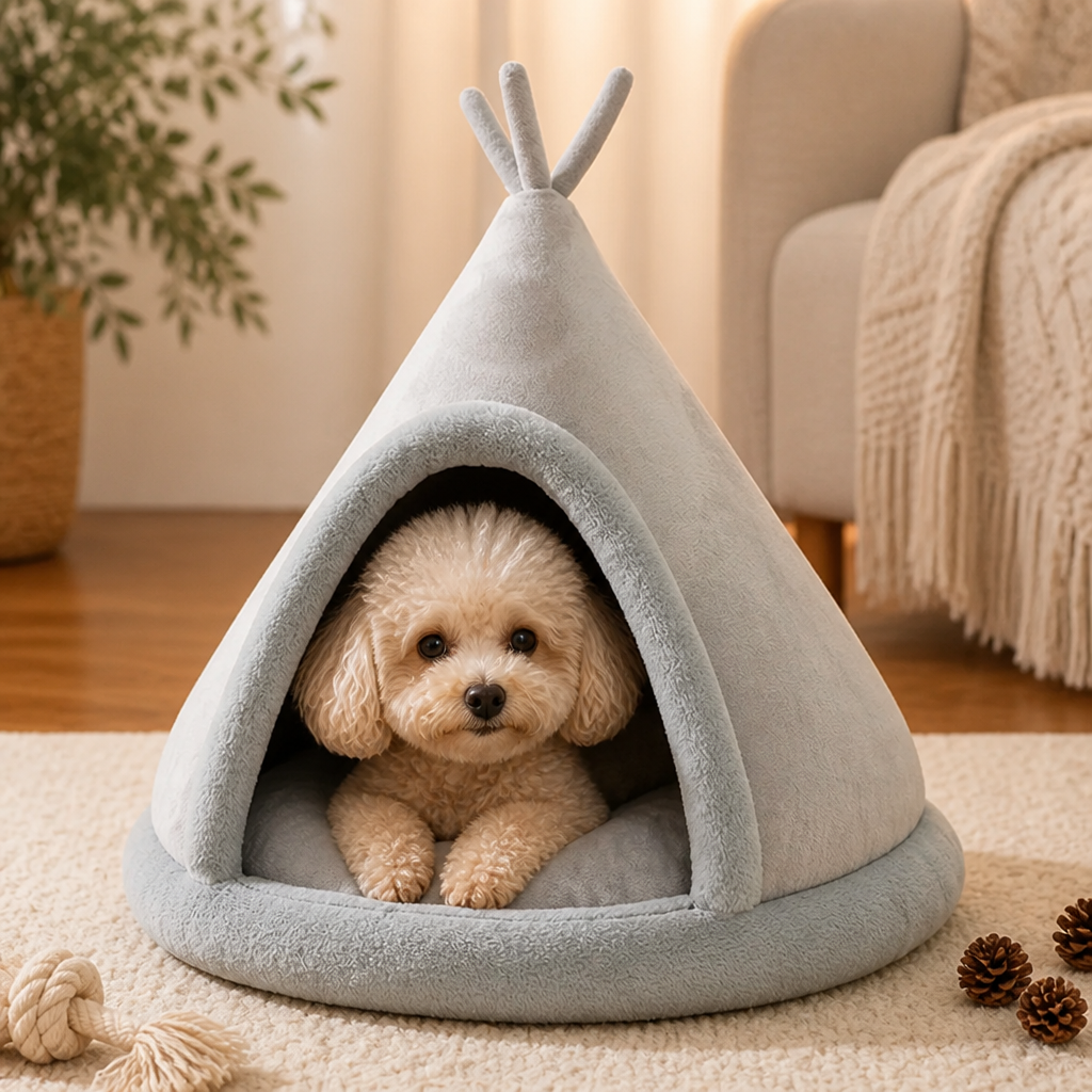 DogBedHouse Washable & Breathable Plush Pet Teepee (Multiple Sizes)