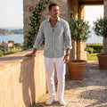 VenturoLux™ – Breezy Lightweight Cotton-Blend Long-Sleeve Shirt
