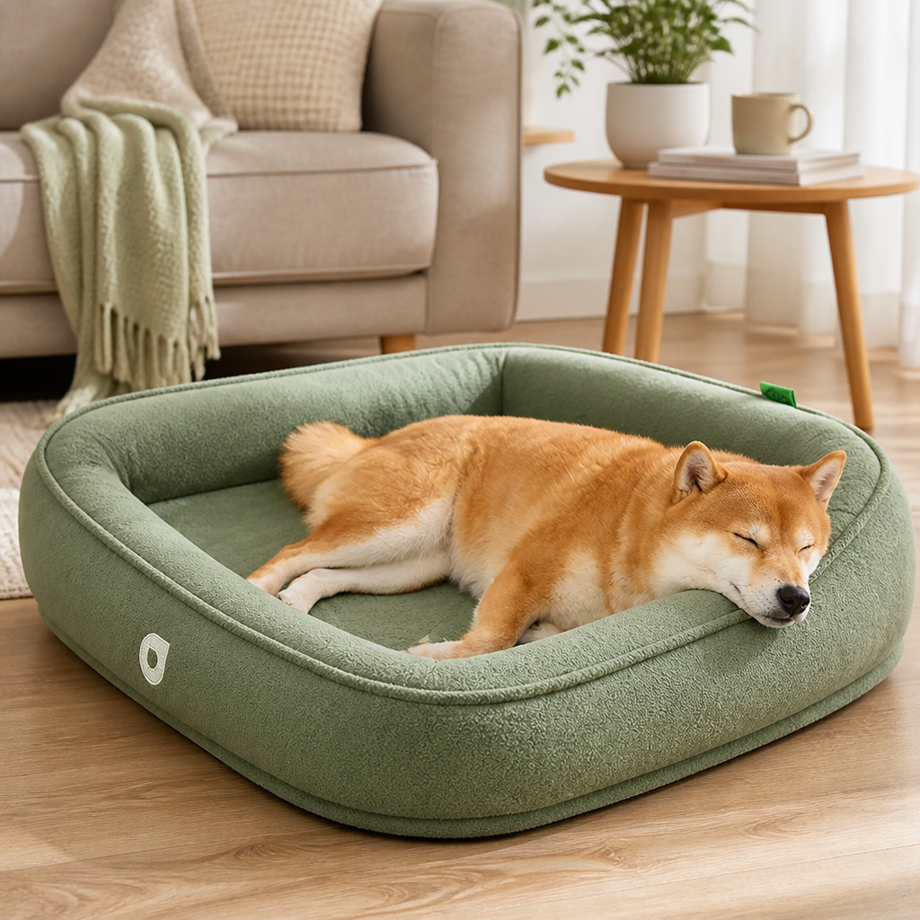 Dog & Cat Bed | Double-Sided Reversible Fleece | Bolster Sofa Kennel Design | Winter Warmth