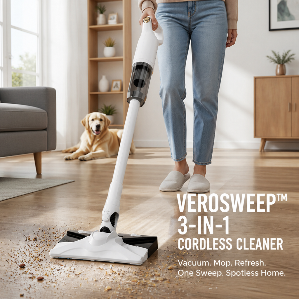 VeroSweep™ 3-in-1 Cordless Cleaner — Unlock Weightless, Deep Cleaning Freedom for a Breathably Fresh Home