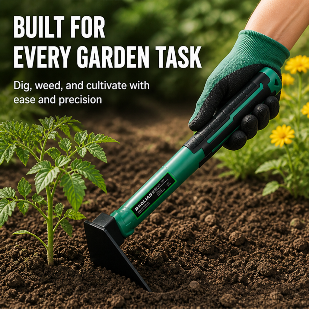 Garden Hand Tool | Anti-Slip Rubber Handle | Shovel, Hoe & Rake | Transplanting & Lawn Care