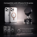 Car Phone Holder with Suction Cup | Magnetic Hold | Flexible, Rotatable, and Foldable | Magnevo
