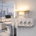 Wall Power Strip | Sockets Switched Individually | USB Charging Ports | WallCharge