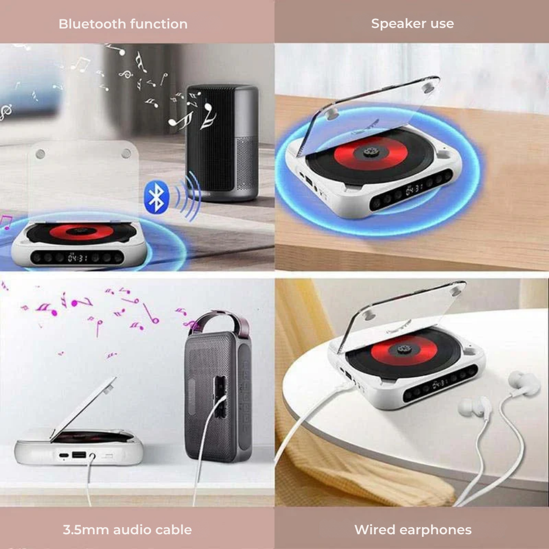 VivaPulse™ Portable CD Player — Unleash Your Music’s Pure Passion Everywhere You Go