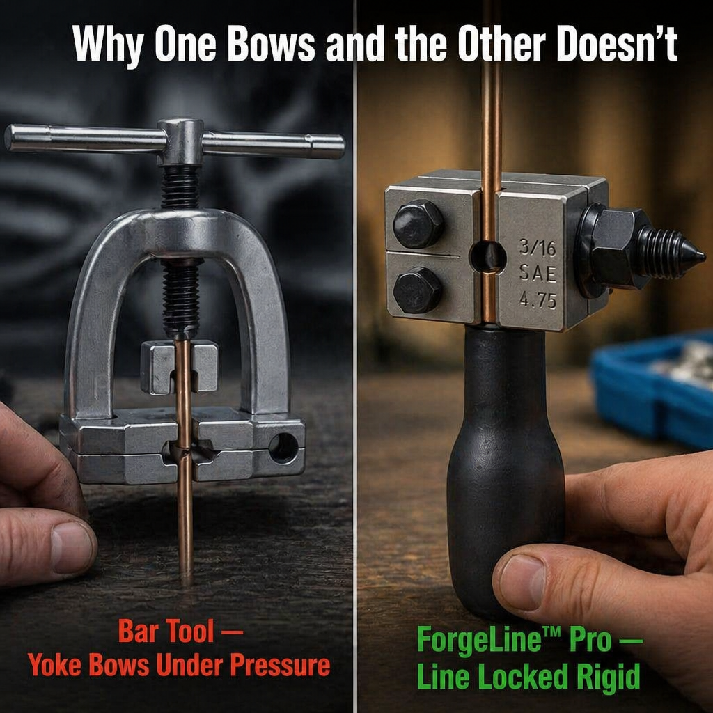 ForgeLine™ Pro — Secure Clean Double Flares Without Splitting a Single Line