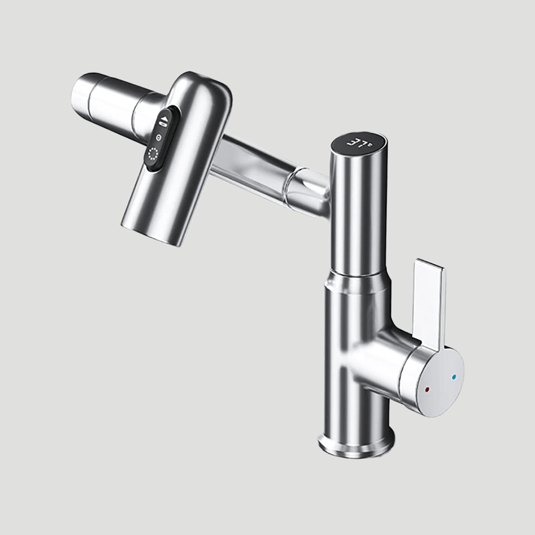 Kitchen Faucet 360° Rotation | Temperature Indicator | Adjustable Height | Aquova