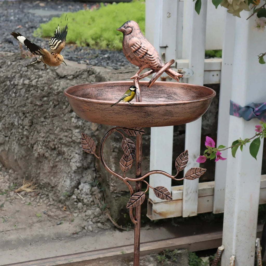 Garden Bird Bath | Ornamental Bowl | Firm Stake | GardenShine