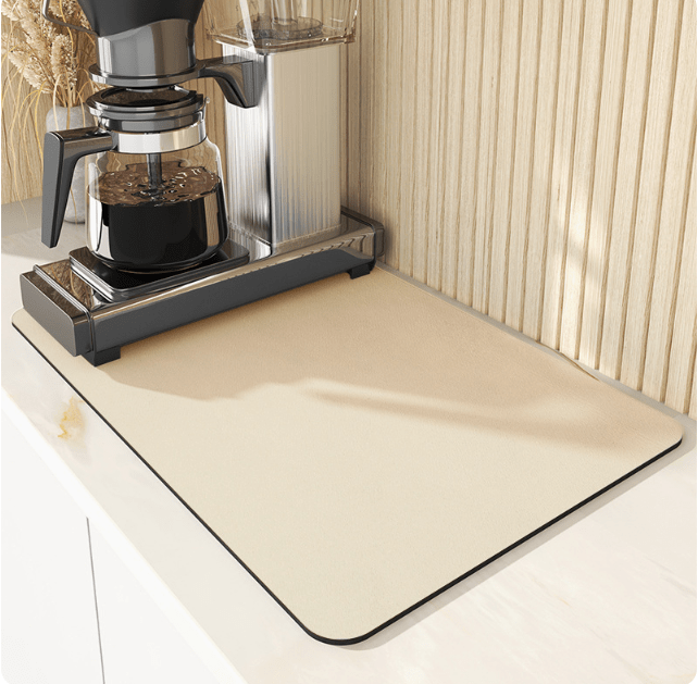 Drip Mat | Diatomite Kitchen Mat Fast-Drying | Maintains Dry Countertop | DishDryer