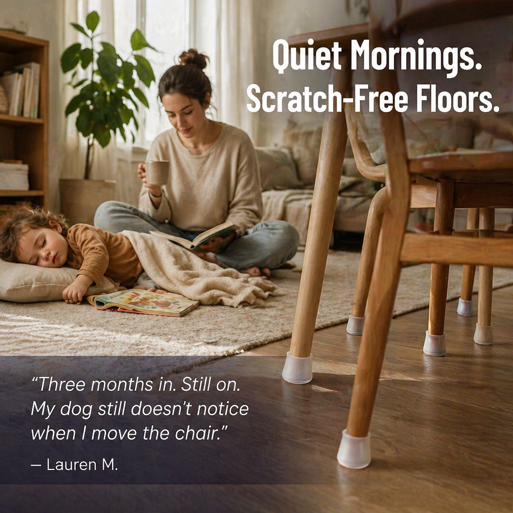 SilentoGuard™ — Silence Screeches and Shield Floors for Peaceful, Scratch-Free Living