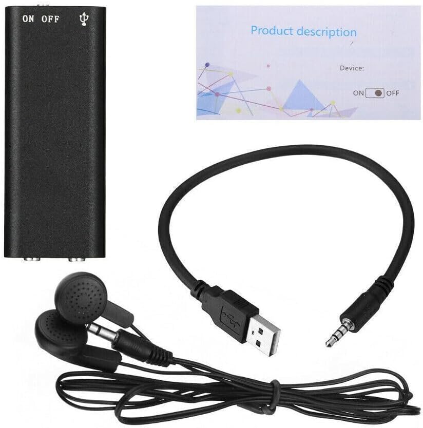 Dictation Device | Compact Audio Recorder | Single Press Recording | MicroSpy