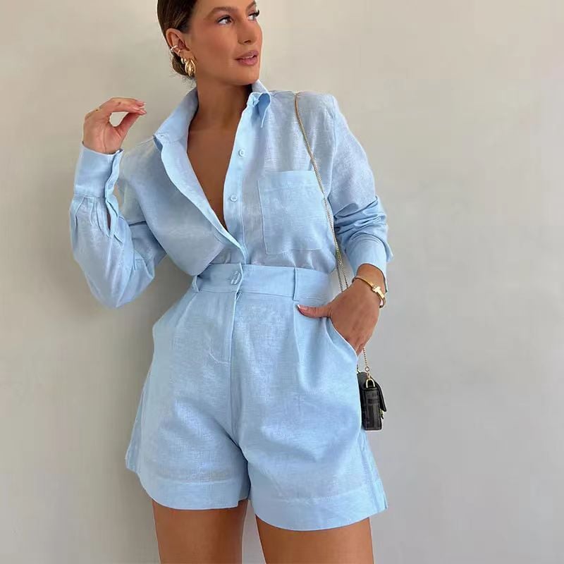ZephyraFlow™ Linen Set — Breeze Through Summer in Effortless Cool Confidence