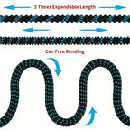 Expandable Garden Hose | High-Pressure Spray Wand | Kink-Proof Braided Jacket | FlexiJet