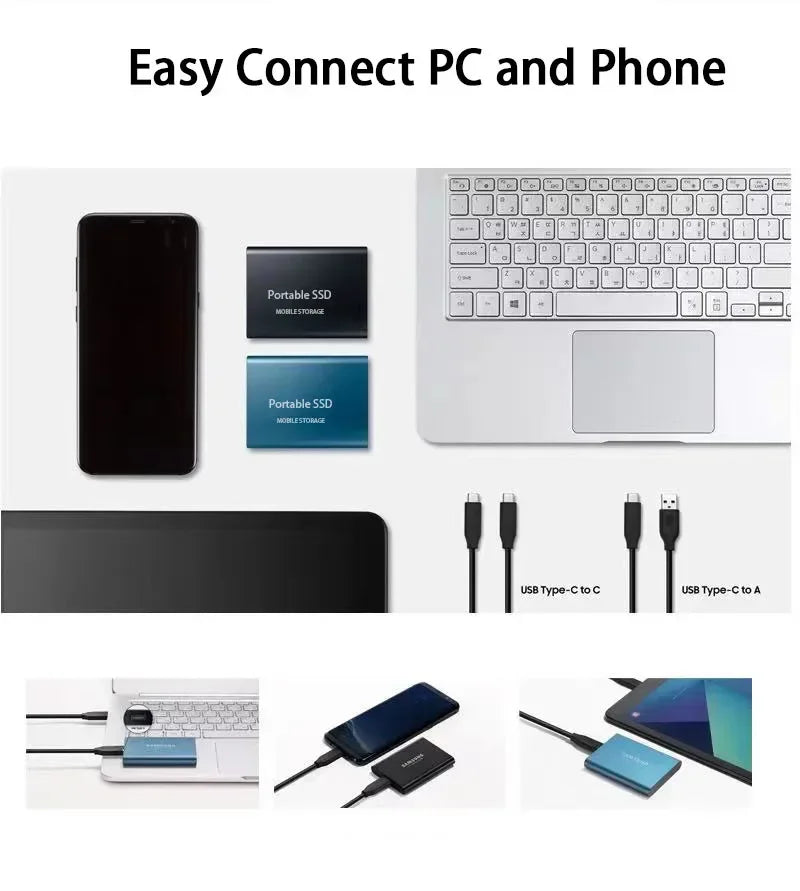 128GB External SSD | Up to 550 MB/s Read/Write Speeds | Shock Resistant | Nexdrive