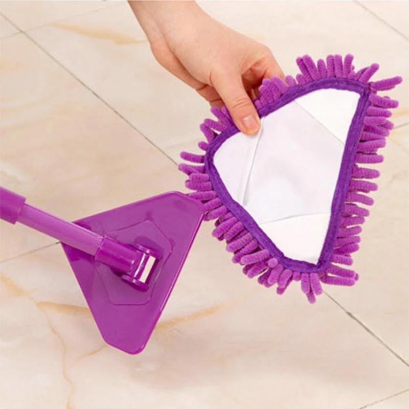 Rotatable Adjustable Triangle Cleaning Mop | 180° Rotating Mop Head | Telescopic Handle | Cleaning Mop | Mop Angle