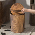 Trash Can with Swing Lid | Wood Finish | Silent and Sanitary | HyggeBin