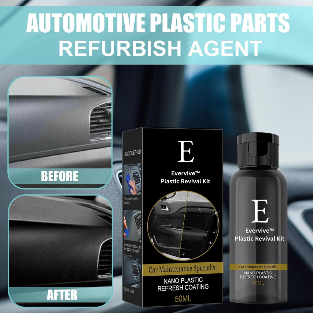 PrismaShine™ Plastic Revival Kit — Bring Faded Plastics Back to Life with Instant, Vivid Shine and Lasting Protection