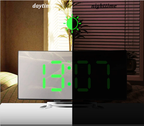 Curved LED Digital Alarm Clock | Auto Brightness | Temperature Readout | Lumiclock