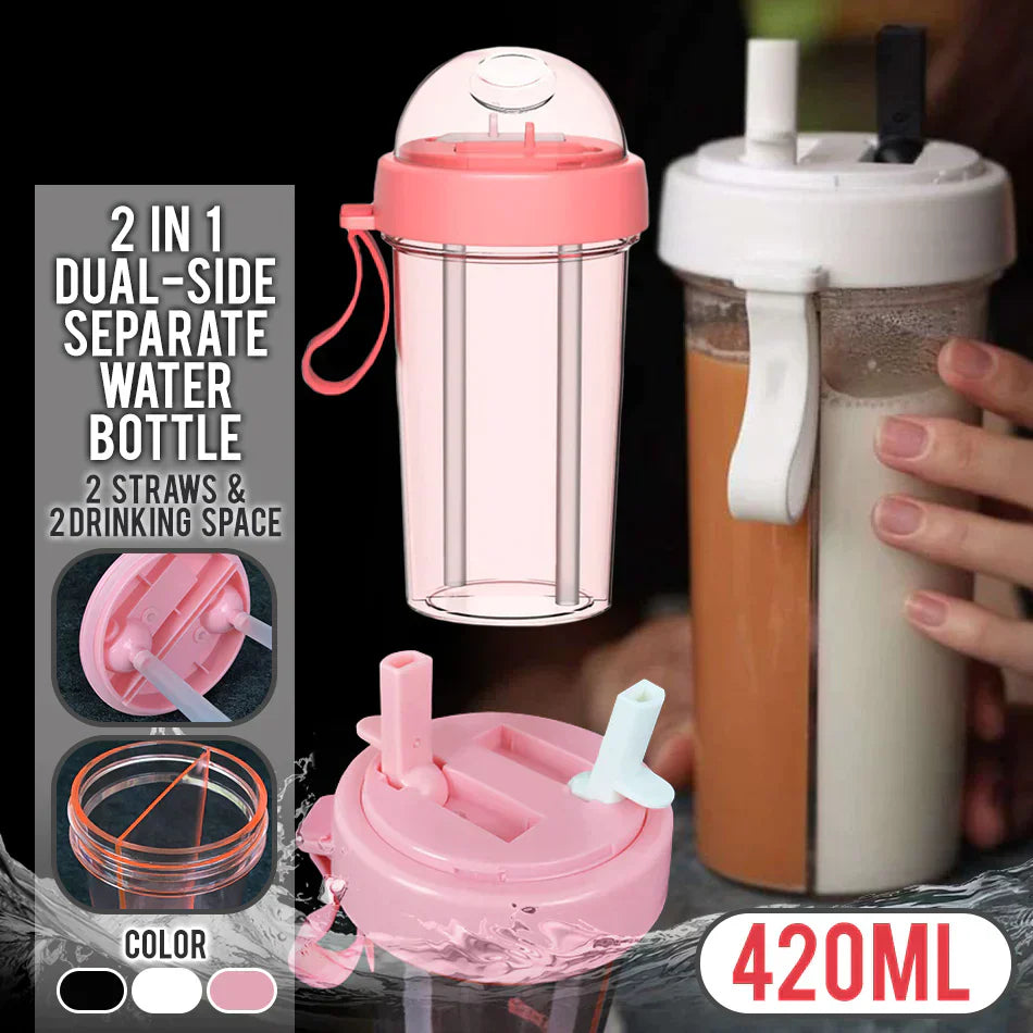 Double Shot Glass with Divider | Enjoy 2 Drinks Simultaneously | Leak-Resistant | Dividro