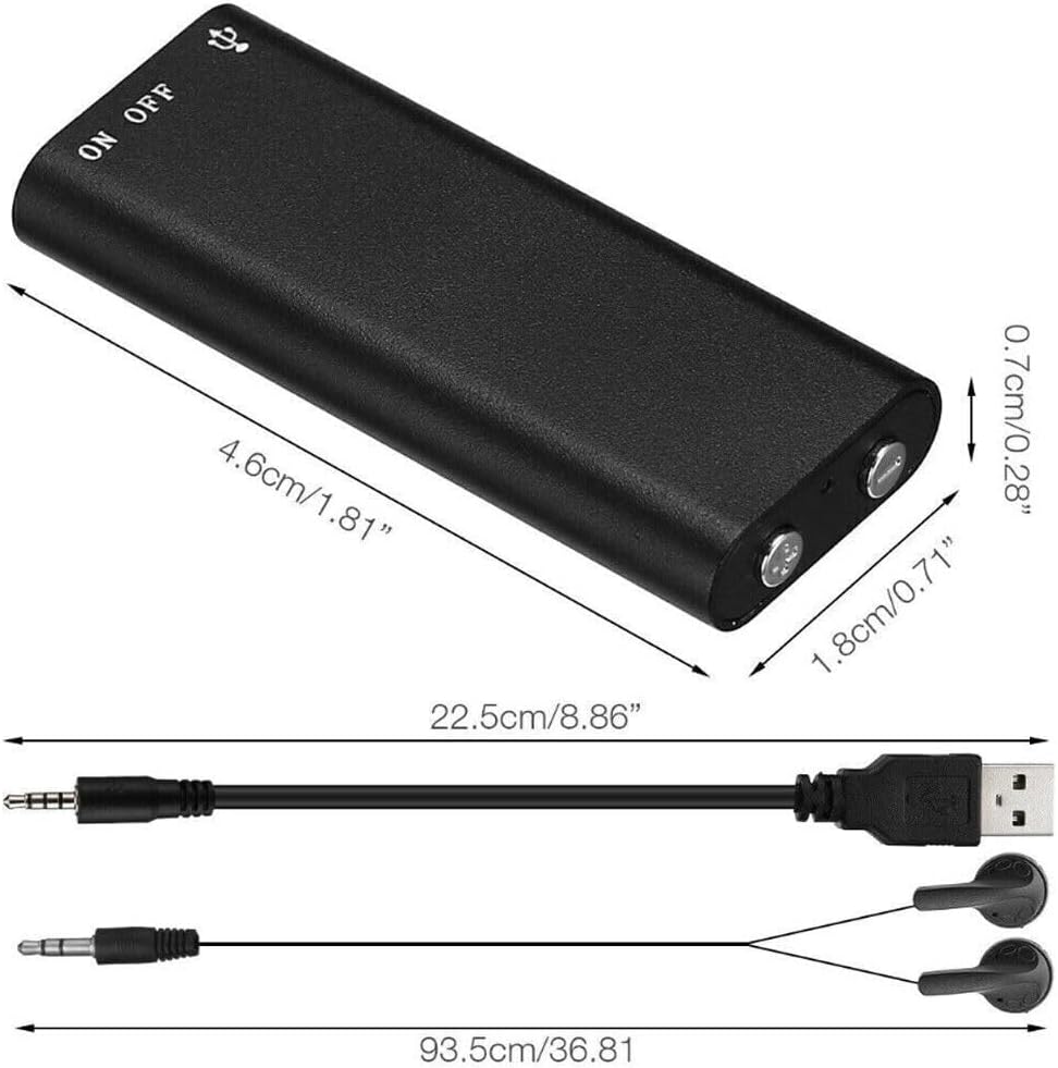 Dictation Device | Compact Audio Recorder | Single Press Recording | MicroSpy