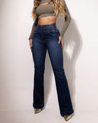 VeloraStretch™ High Waist Flare Jeans — Sculpt Your Curves and Stride with Unstoppable Confidence All Day
