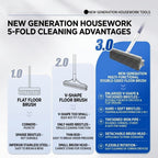 Deep angle scrub brush | Rotating head | Extended handle | DeepReach