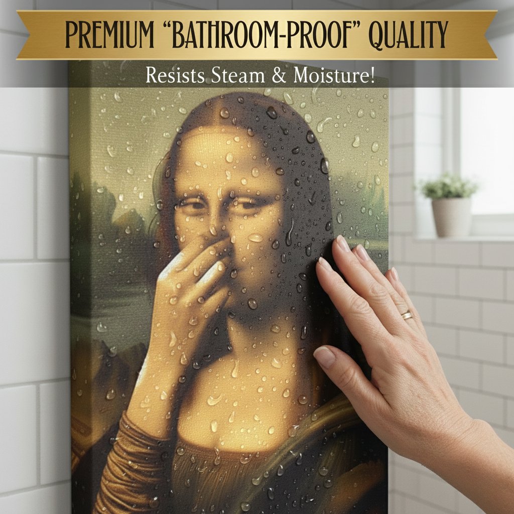 VeroLuxe™ Canvas — Bring Unforgettable Humor and Lasting Vibrance to Your Bathroom Walls