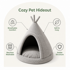 DogBedHouse Washable & Breathable Plush Pet Teepee (Multiple Sizes)