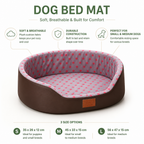 Dog Bed Mat for Small & Medium Dogs | Soft & Breathable Plush Cushion | Durable Construction