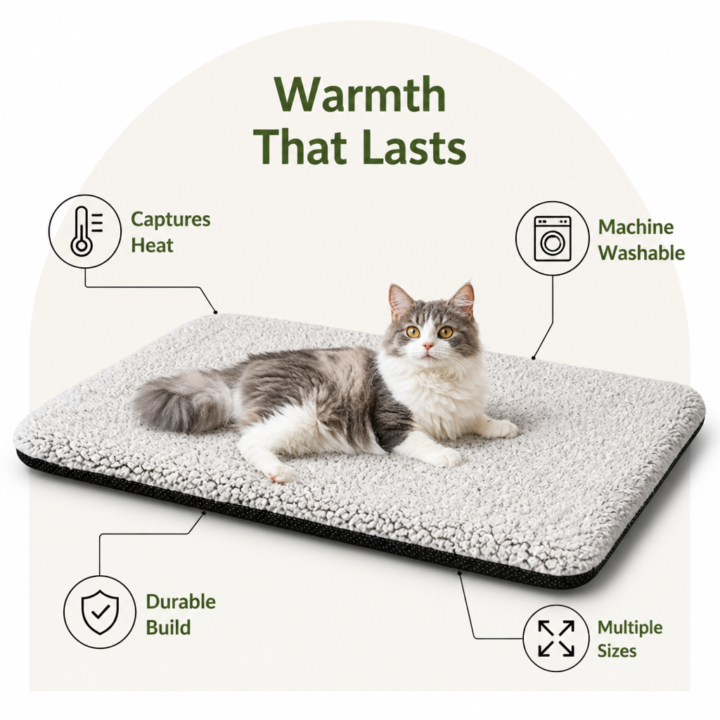 DogBedHouse Self-Heating & Heat-Reflective Pet Mat (Washable)