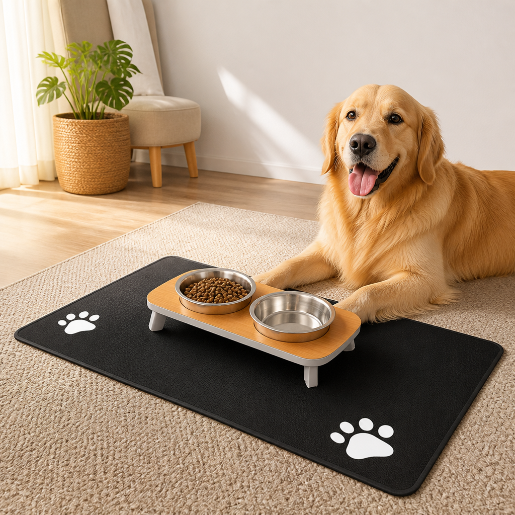 DogBedHouse Non-Slip Super Absorbent & Quick-Dry Feeding Mat