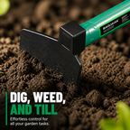 Garden Hand Tool | Anti-Slip Rubber Handle | Shovel, Hoe & Rake | Transplanting & Lawn Care