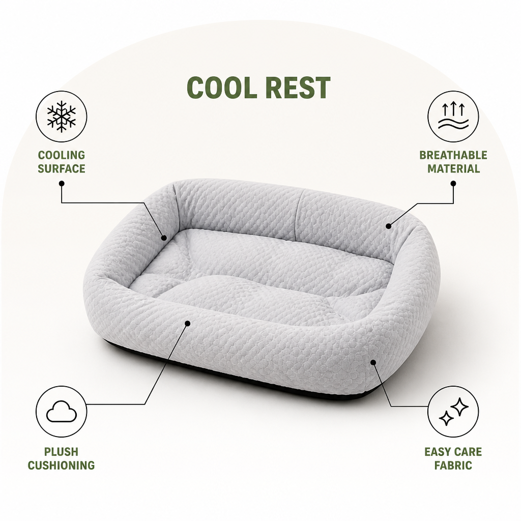 DogBedHouse Breathable Cooling & Supportive Cushioning Dog Bed