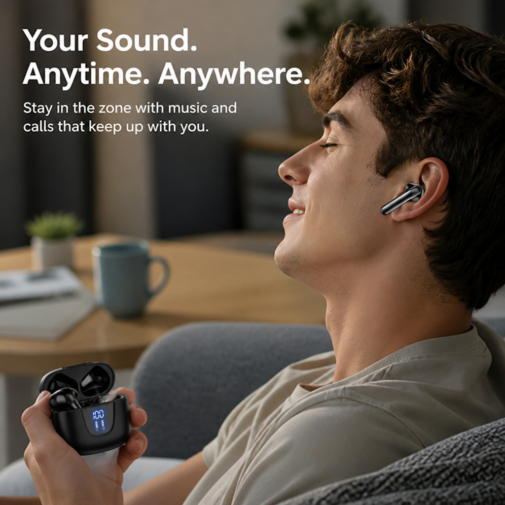 Wireless Earbuds | In-Ear Headphones | Extended Listening Comfort & Crisp Calls | Voltiva