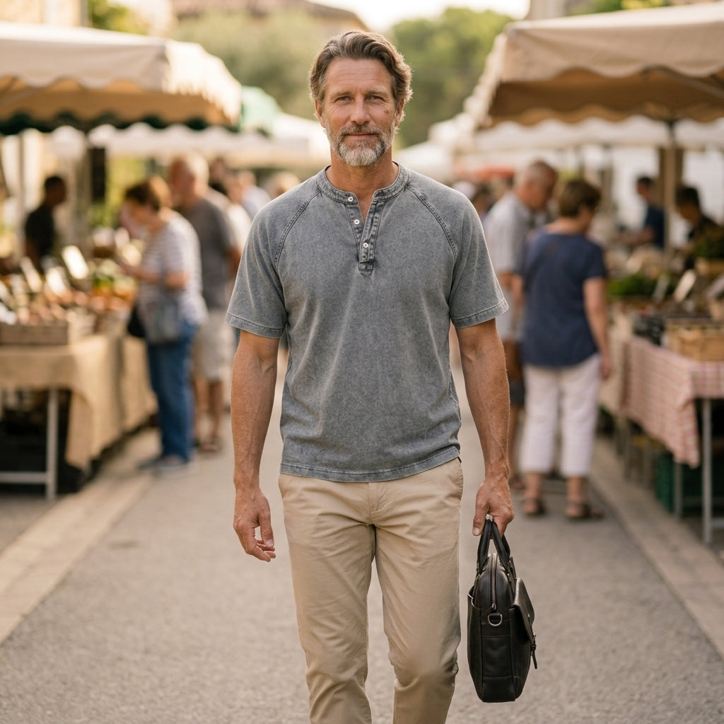 StridePulse™ Henley — Your Everyday Armor for Unmatched Comfort and Unstoppable Confidence