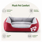 DogBedHouse Cozy Plush Fleece & Machine-Washable Dog Bed