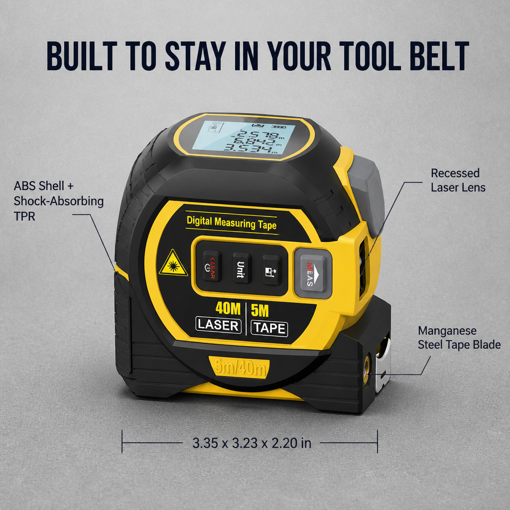 MeasureMate™ ProTape — Master Any Measurement Solo and Finish Every Project Flawlessly