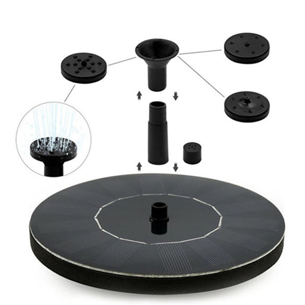 Floating Solar Water Fountain | 6 Fountain Jets | Pond, Birdbath & Garden | AquaRise